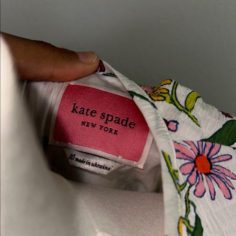 Kate spade Rooftop Garden Floral dress w/ pockets  Sz 10 excellent condition - Picture 7 of 7